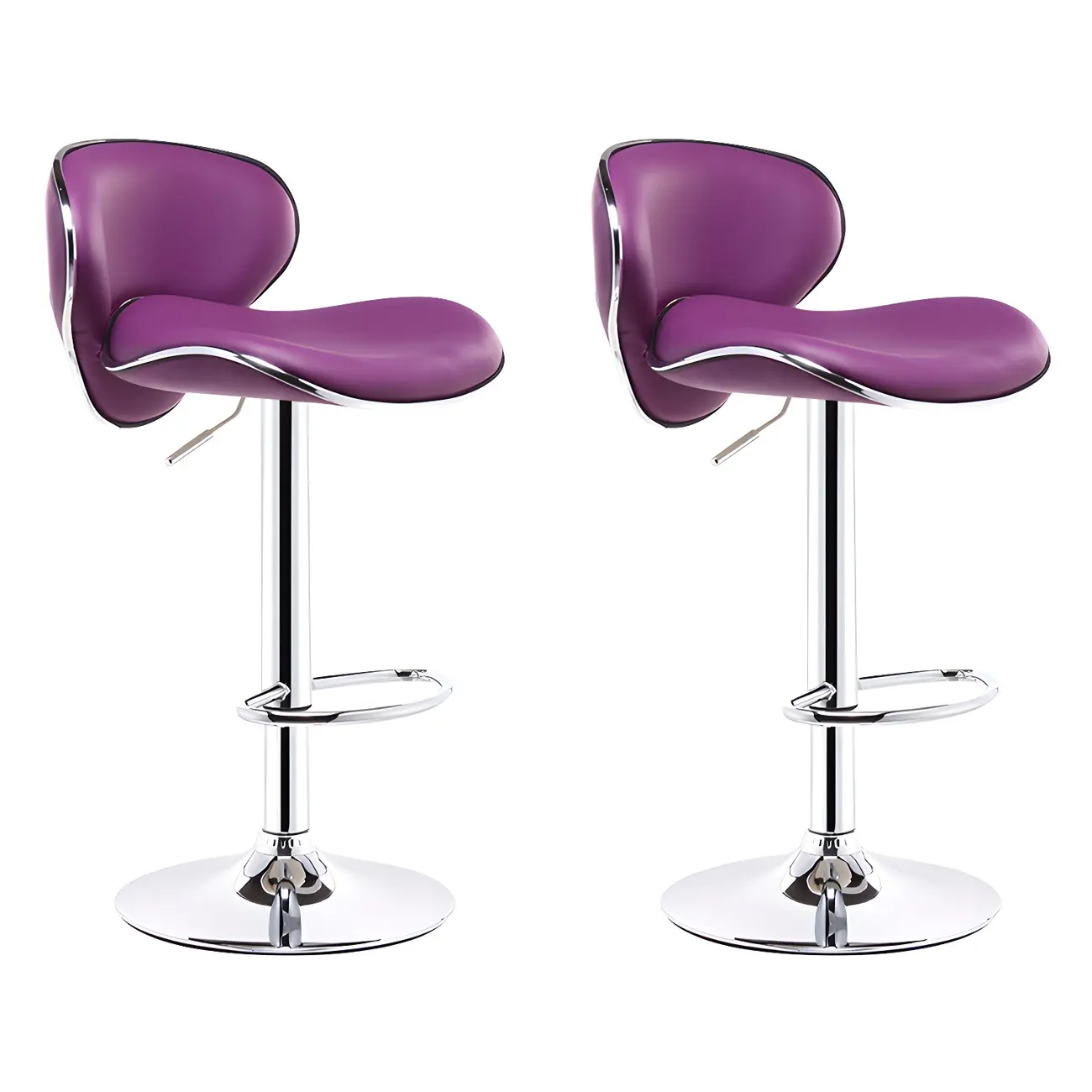 360° Swivel Faux Leather Bar Stools Adjustable Height Bucket Seat Image - 33 | homeyfad