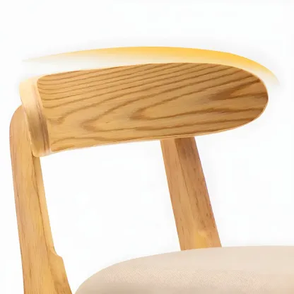 Modern Wood Comfort-Enhanced Minimalist Bar Stool Image - 12