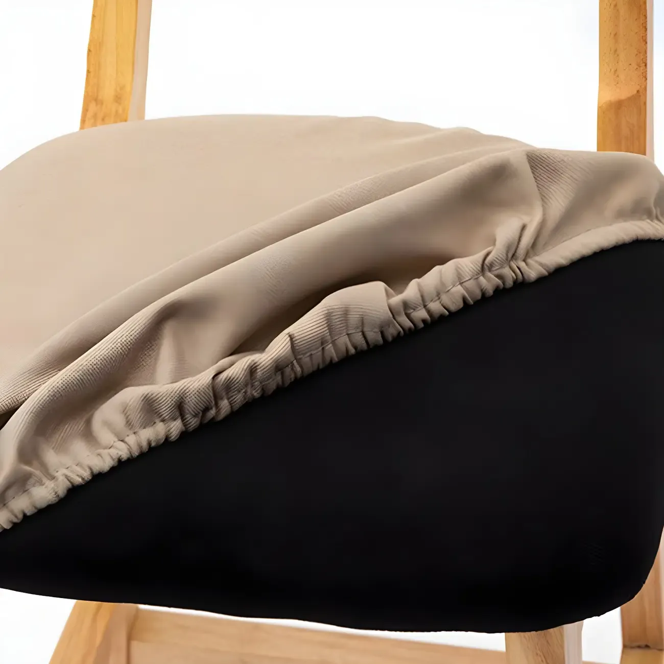 Modern Wood Comfort-Enhanced Minimalist Bar Stool Image - 13