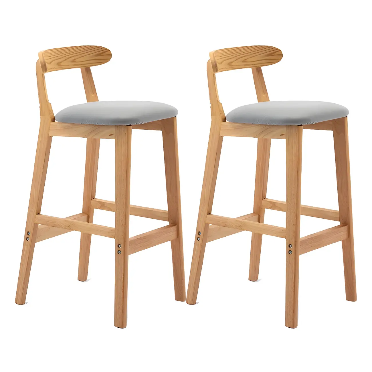 Modern Wood Comfort-Enhanced Minimalist Bar Stool Image - 16 | homeyfad