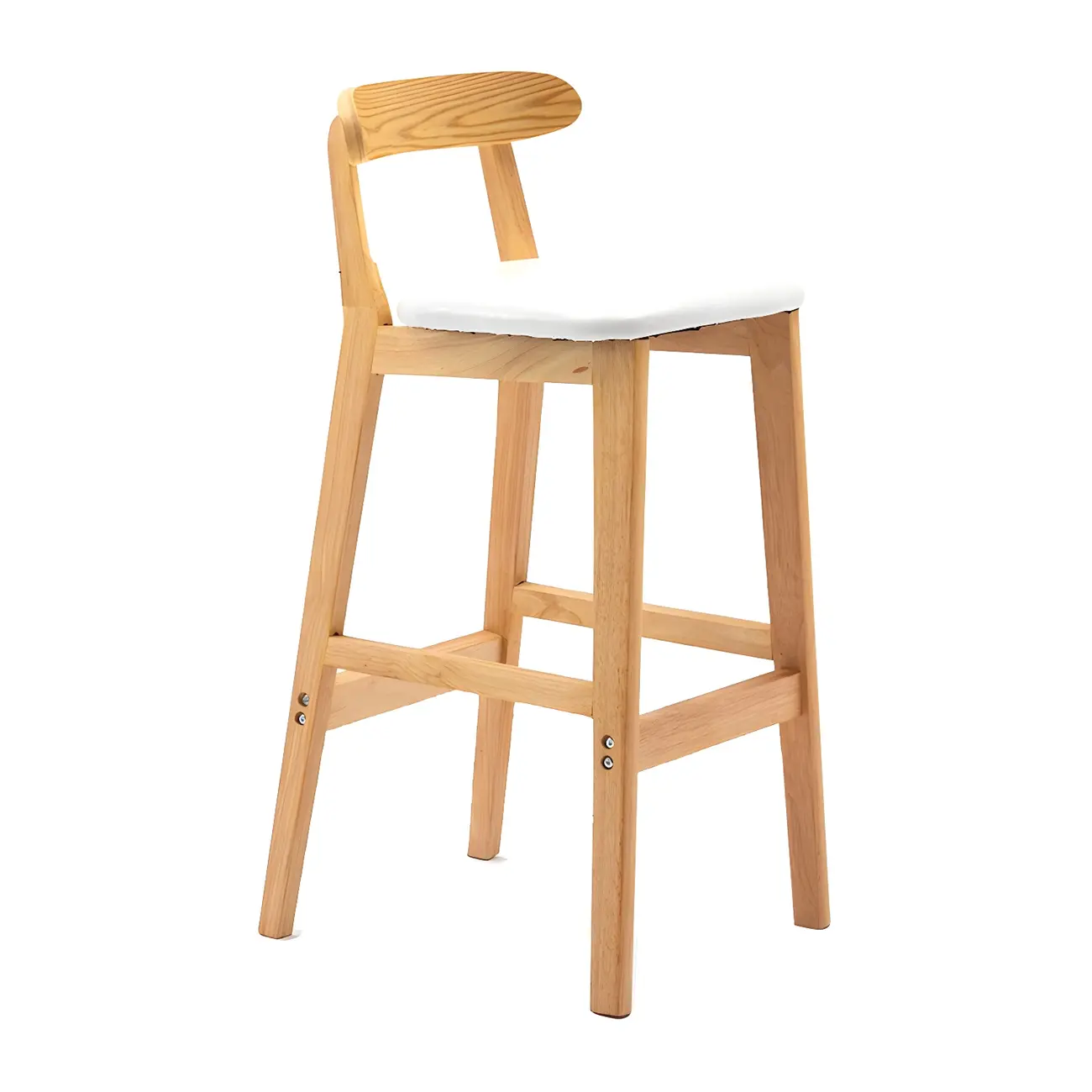 Modern Wood Comfort-Enhanced Minimalist Bar Stool Image - 19 | homeyfad
