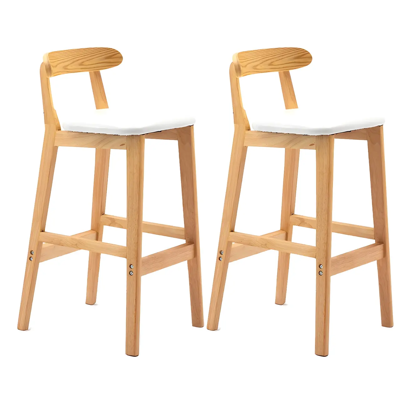 Modern Wood Comfort-Enhanced Minimalist Bar Stool Image - 20 | homeyfad