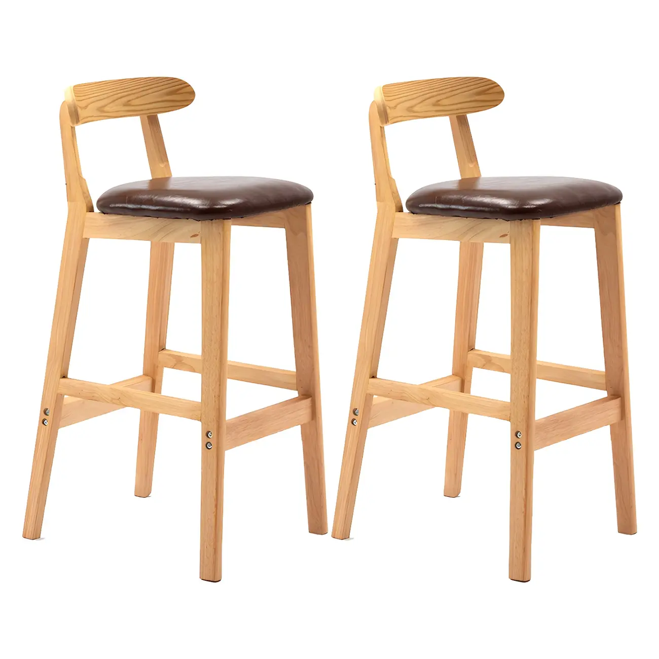Modern Wood Comfort-Enhanced Minimalist Bar Stool Image - 26 | homeyfad