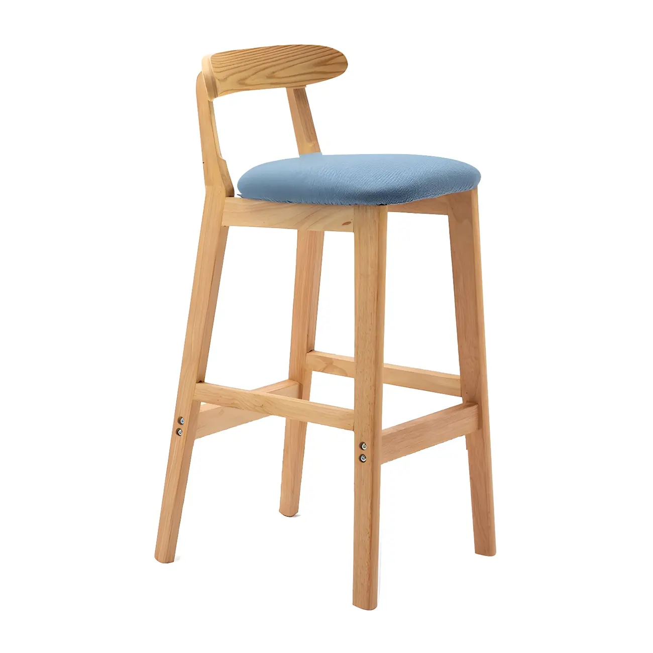 Modern Wood Comfort-Enhanced Minimalist Bar Stool Image - 28 | homeyfad