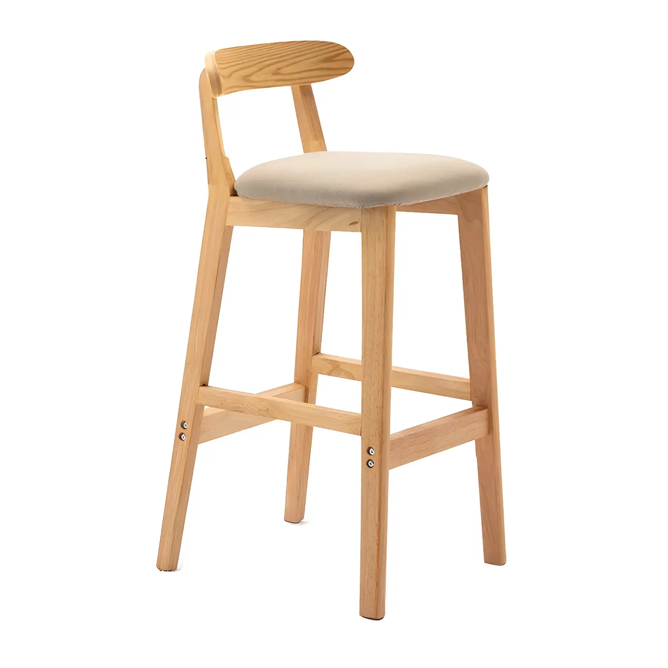 Modern Wood Comfort-Enhanced Minimalist Bar Stool Image - 40 | homeyfad