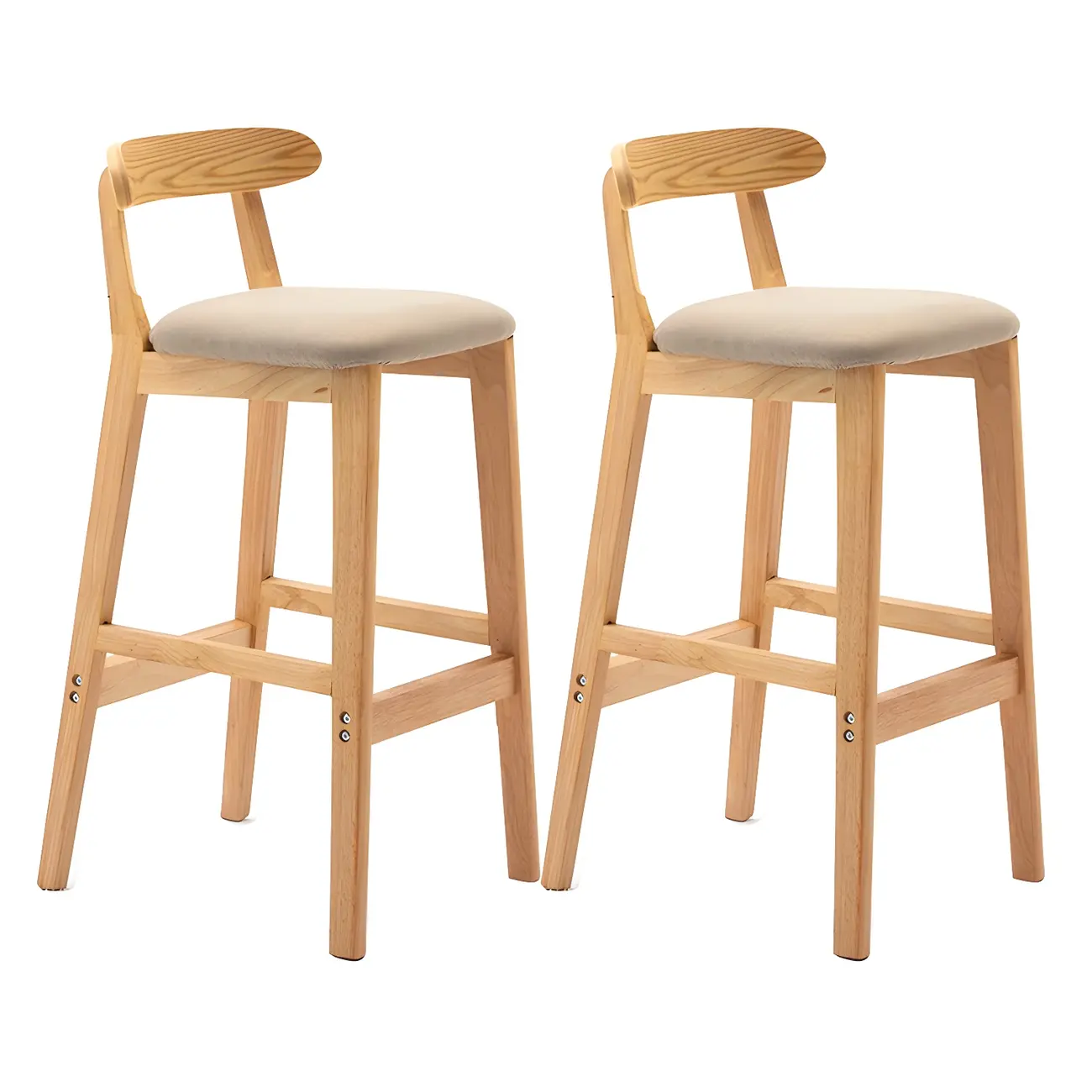 Modern Wood Comfort-Enhanced Minimalist Bar Stool Image - 41 | homeyfad
