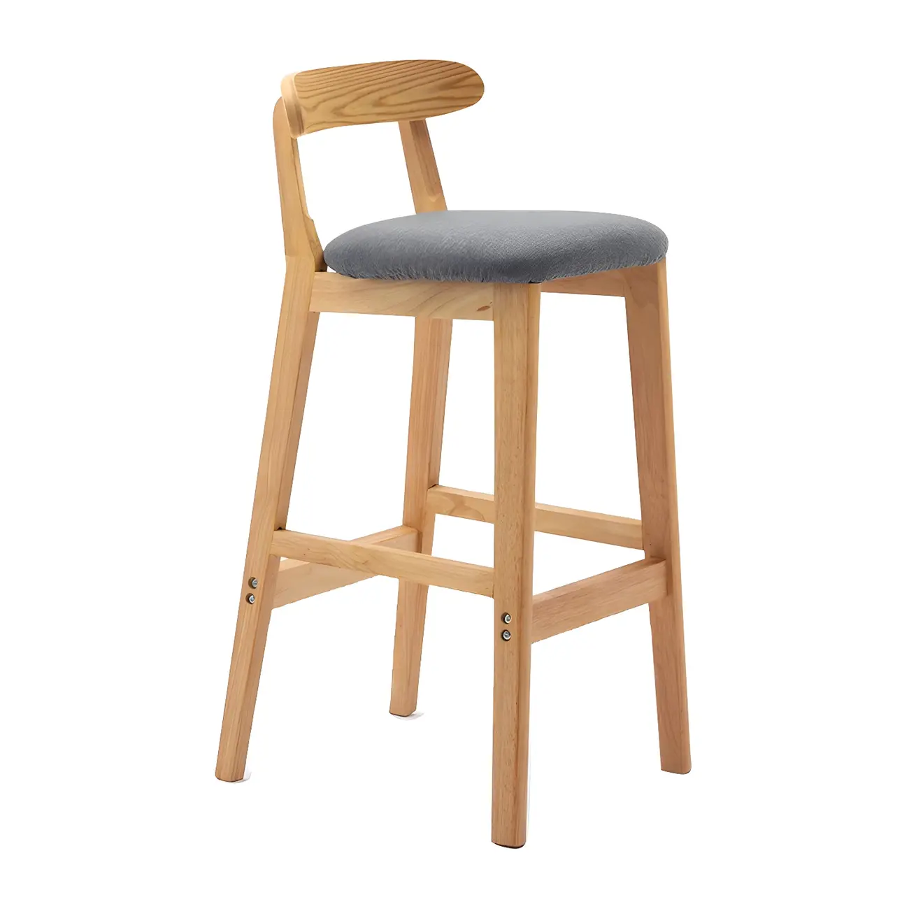 Modern Wood Comfort-Enhanced Minimalist Bar Stool Image - 43 | homeyfad