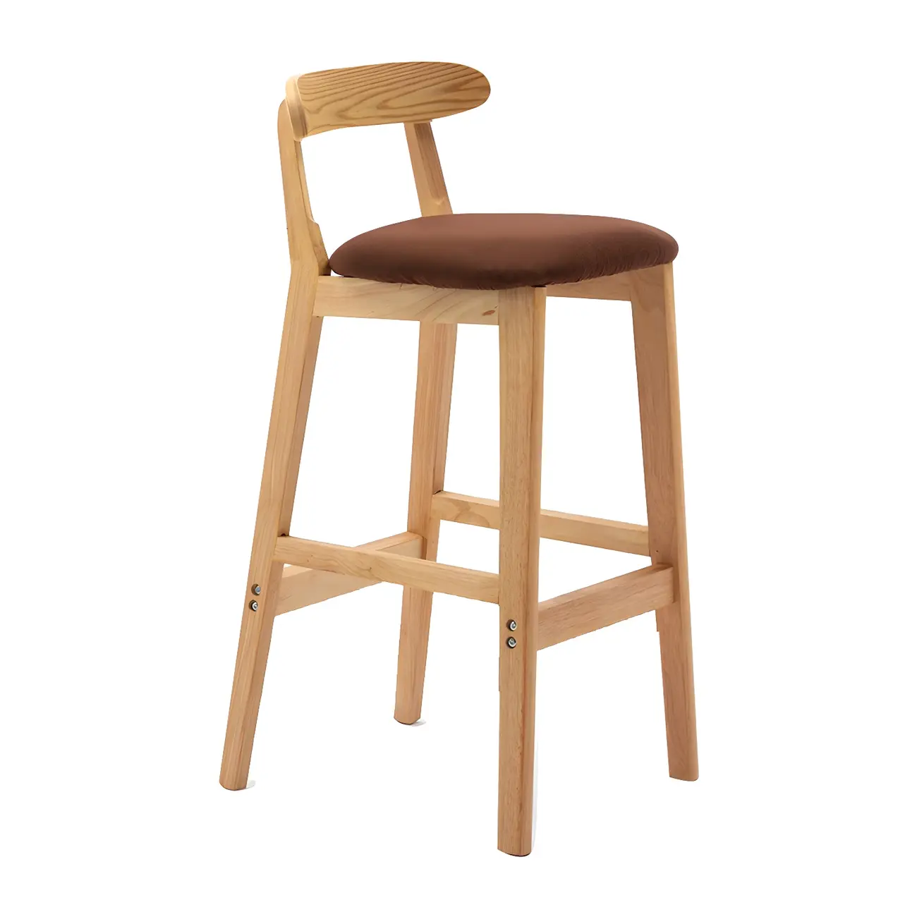 Modern Wood Comfort-Enhanced Minimalist Bar Stool Image - 46 | homeyfad