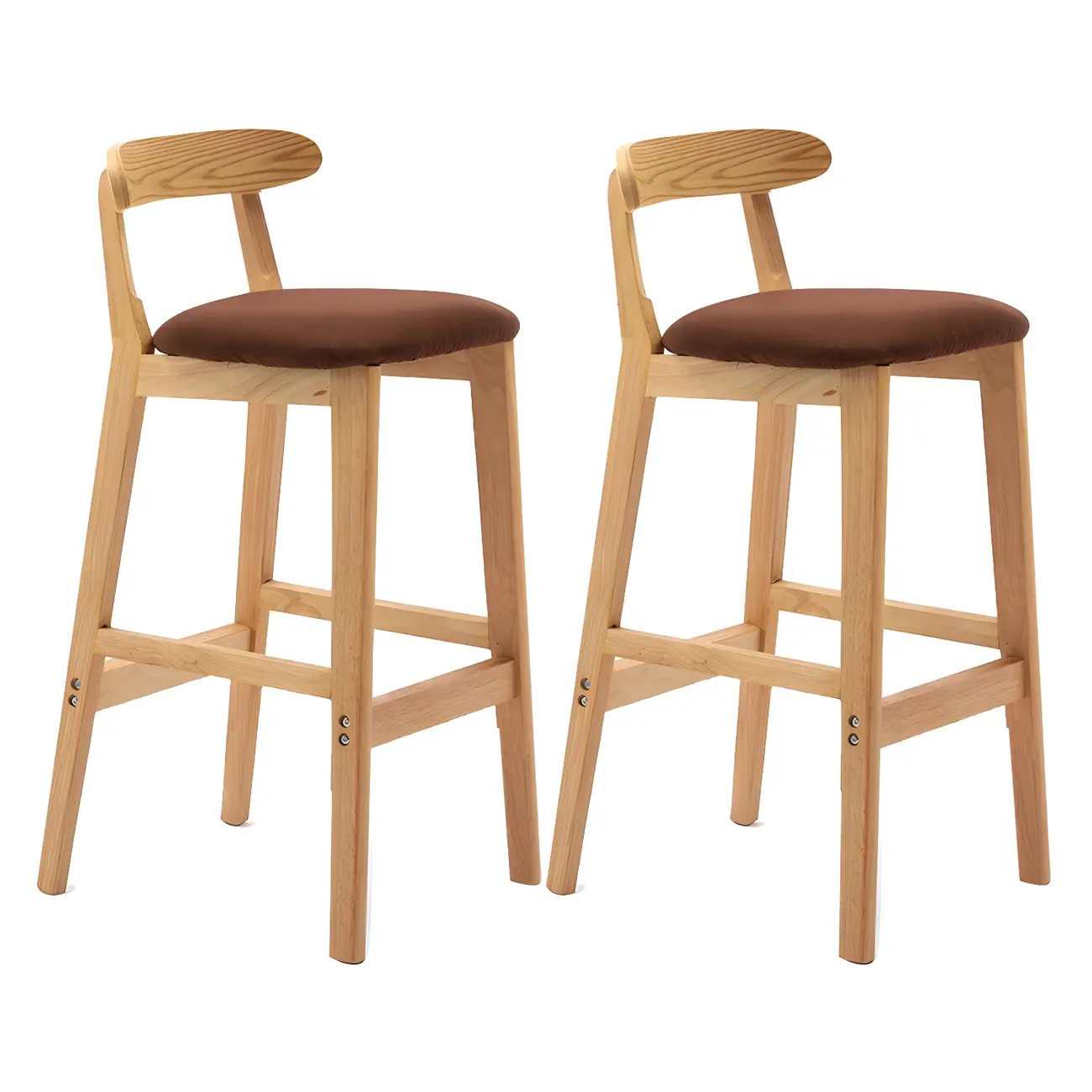 Modern Wood Comfort-Enhanced Minimalist Bar Stool Image - 47 | homeyfad