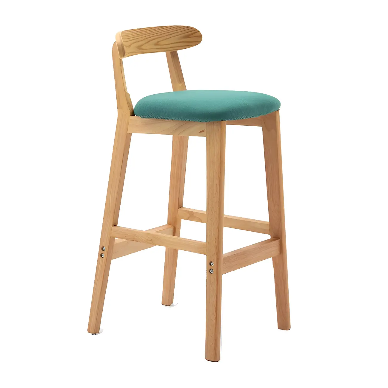 Modern Wood Comfort-Enhanced Minimalist Bar Stool Image - 49 | homeyfad