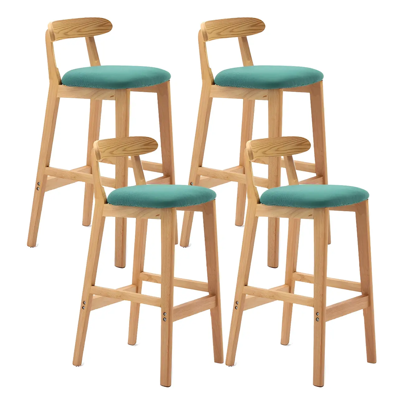 Modern Wood Comfort-Enhanced Minimalist Bar Stool Image - 51 | homeyfad