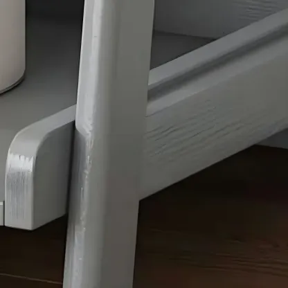 Simple 5-Tier Ash Wood Open Ladder Bookcase Image - 9