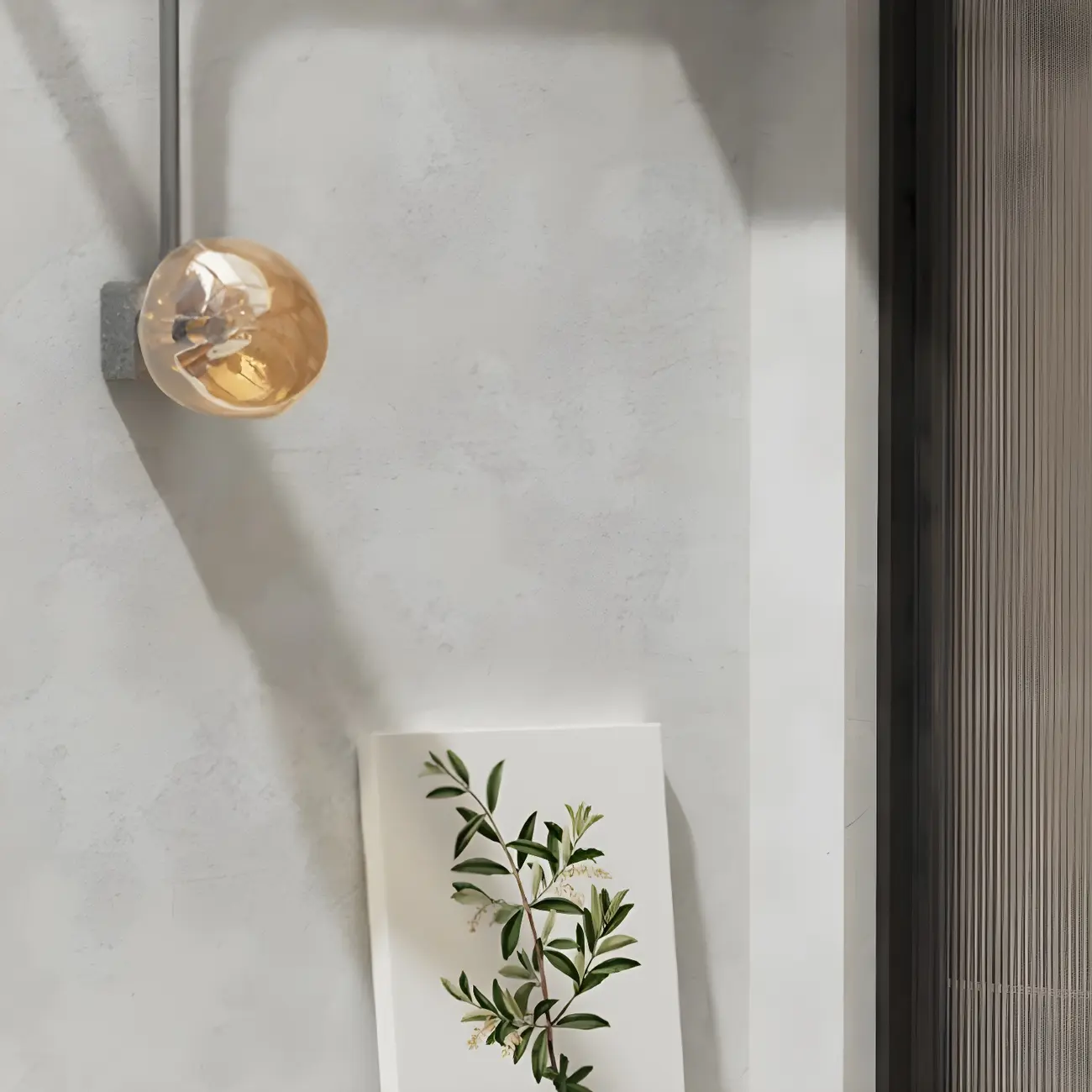 Modern Glass Rock Shaped LED Wall Light Fixture Image - 6 | homeyfad