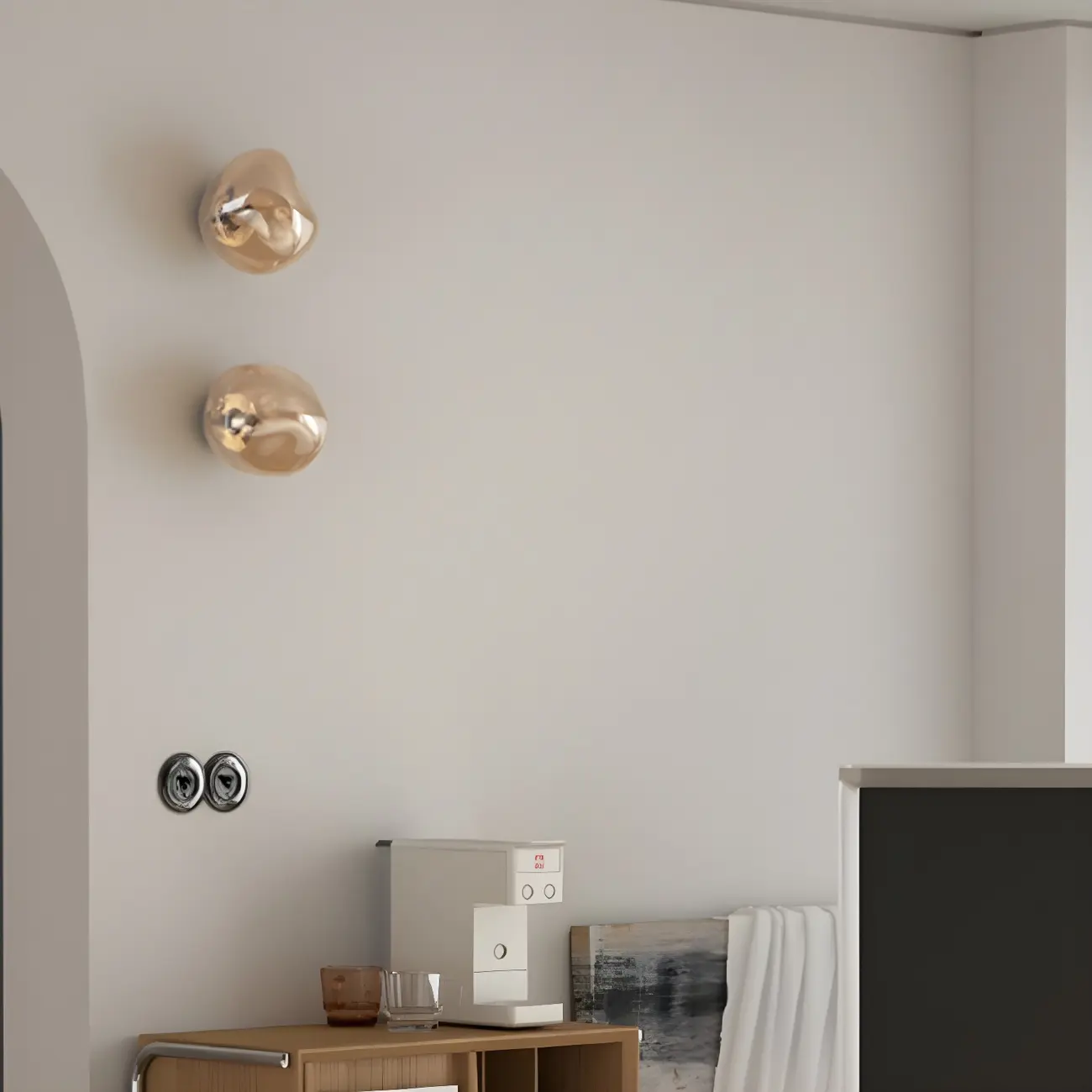 Modern Glass Rock Shaped LED Wall Light Fixture Image - 9 | homeyfad