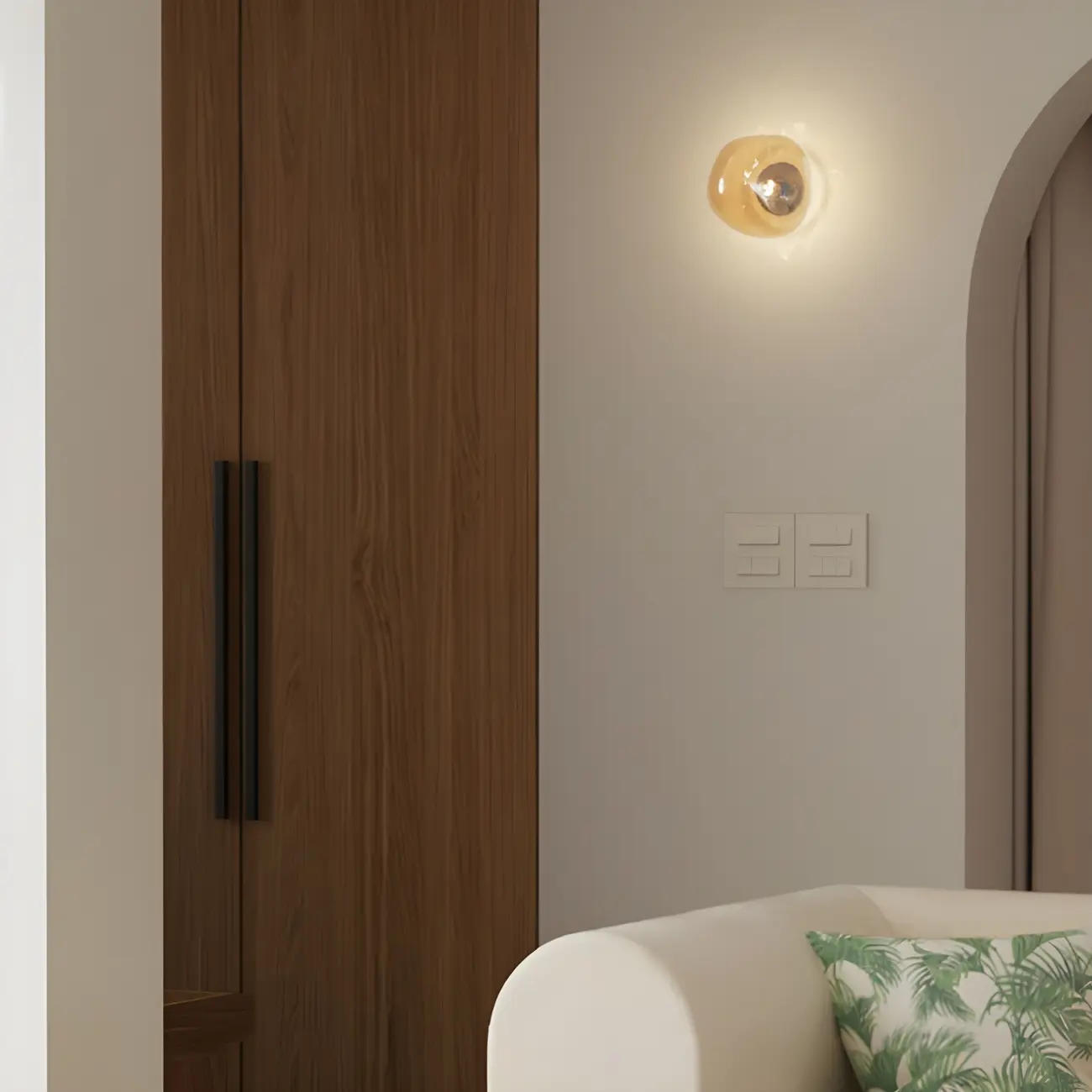 Modern Glass Rock Shaped LED Wall Light Fixture Image - 21 | homeyfad