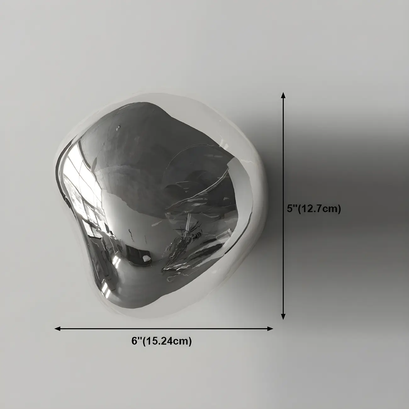 Modern Glass Rock Shaped LED Wall Light Fixture #size | homeyfad