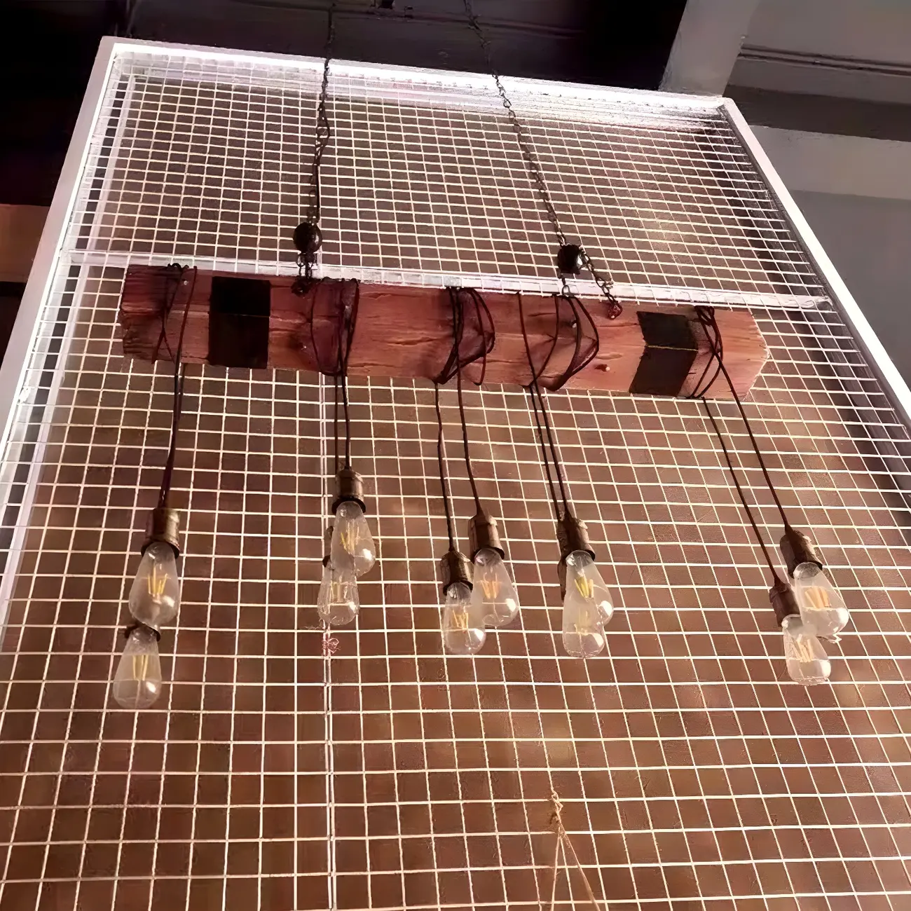 Industrial Brown Wood Large Island Hanging Light Image - 14 | homeyfad