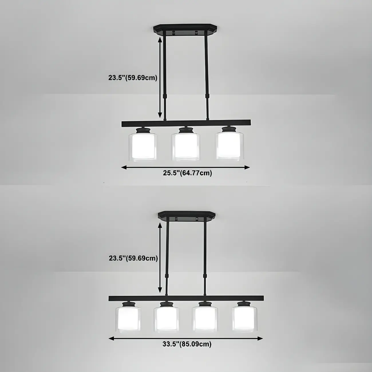 Modern Glass Cylinder Island Pendant Light for Kitchen Image - 12 | homeyfad