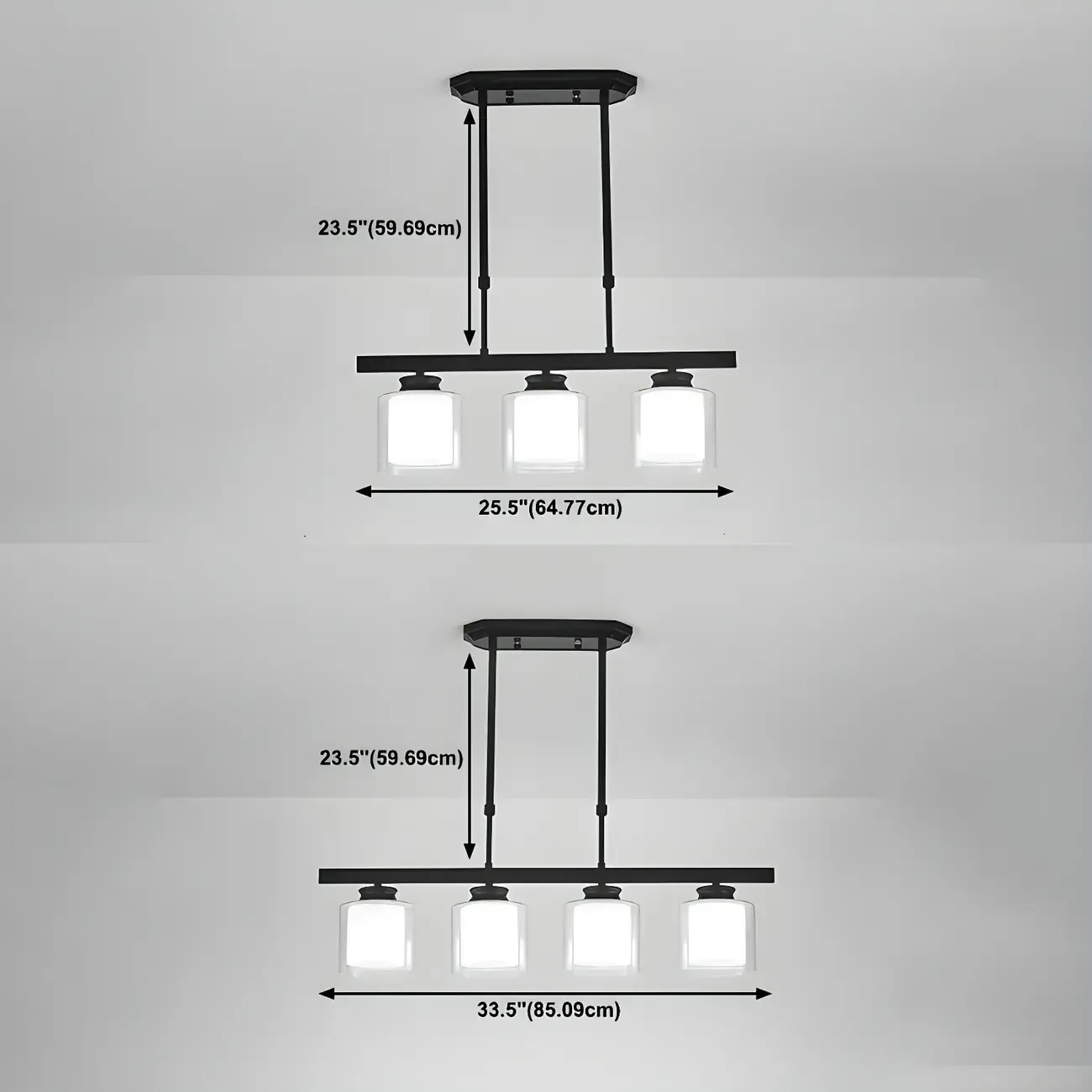 Modern Glass Cylinder Island Pendant Light for Kitchen Image - 12