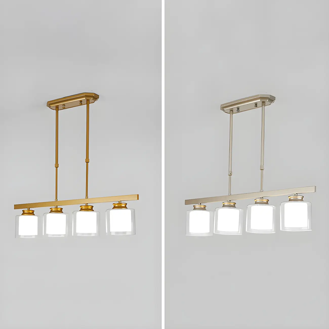 Modern Glass Cylinder Island Pendant Light for Kitchen Image - 13 | homeyfad