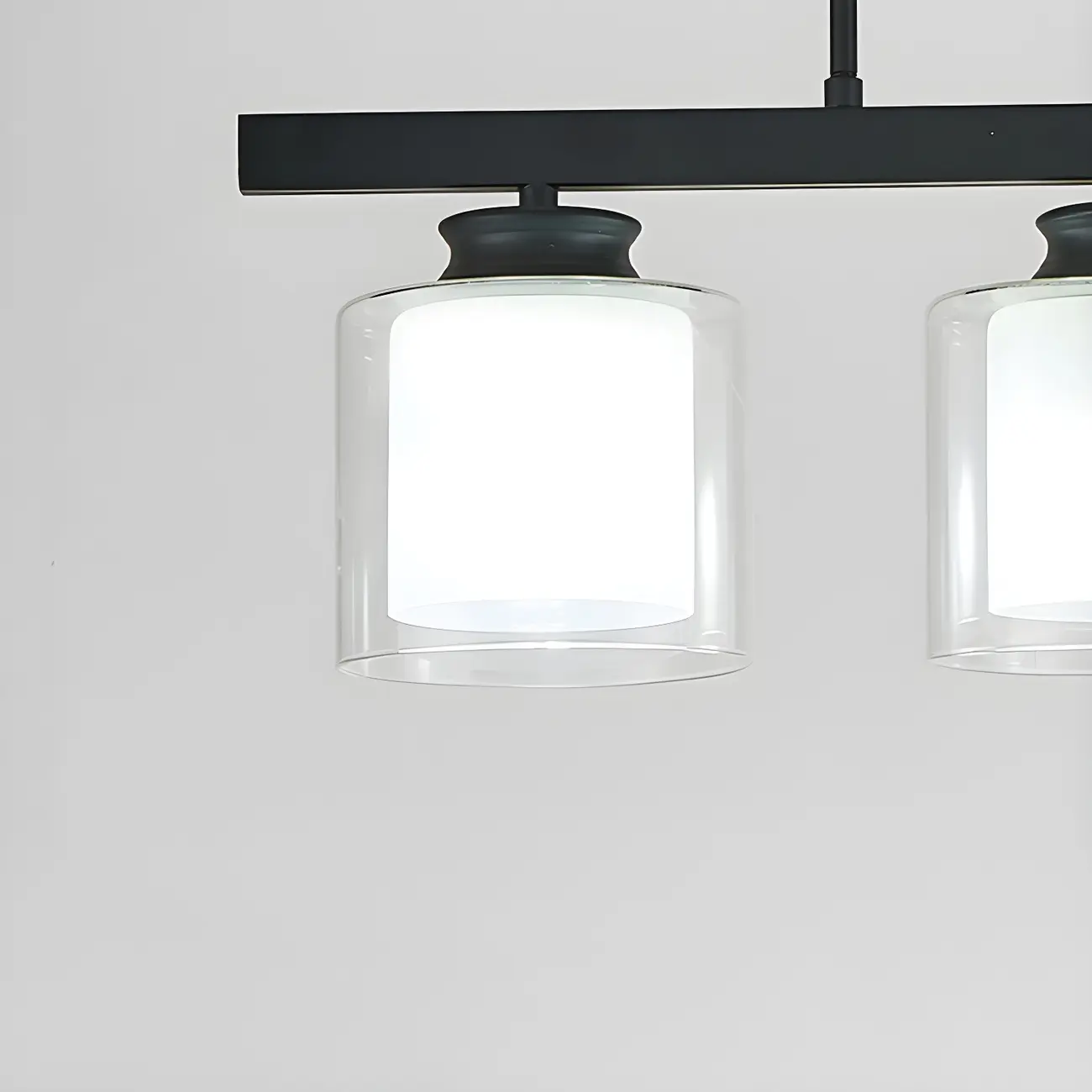 Modern Glass Cylinder Island Pendant Light for Kitchen Image - 17 | homeyfad