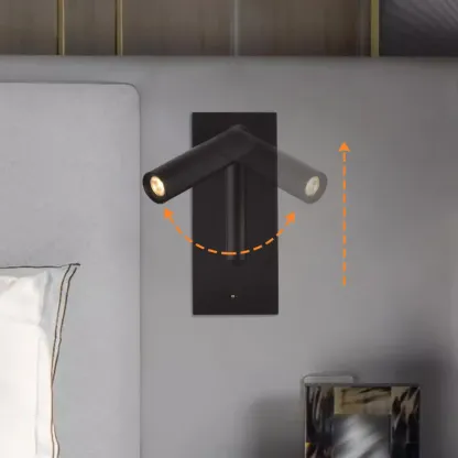 Modern Metal Adjustable Wall Sconce with LED Light Image - 4