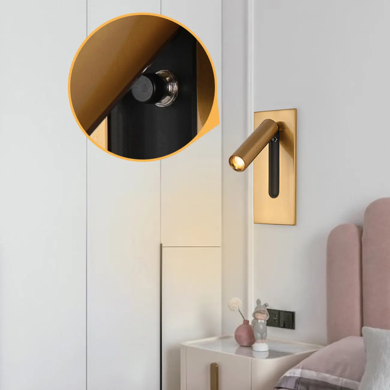 Modern Metal Adjustable Wall Sconce with LED Light Image - 7 | homeyfad