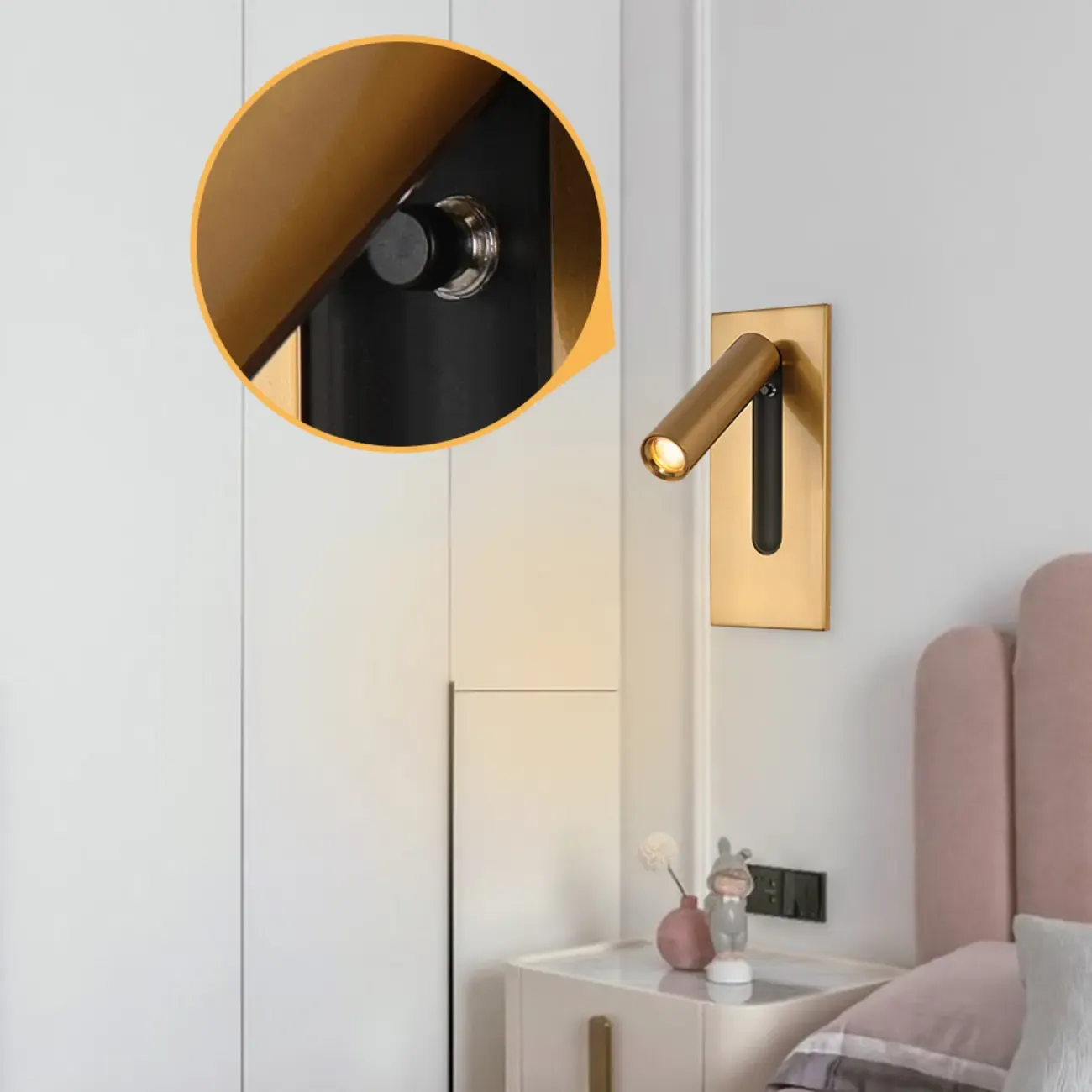 Modern Metal Adjustable Wall Sconce with LED Light Image - 7