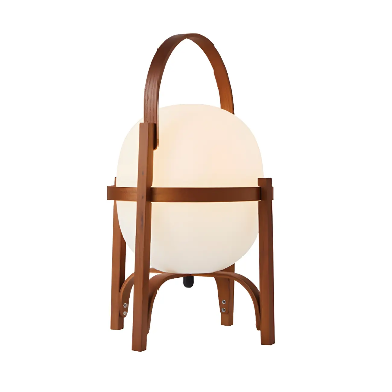 Geometric Plug In Wood Frame LED Table Lamp for Bedroom Image - 8 | homeyfad