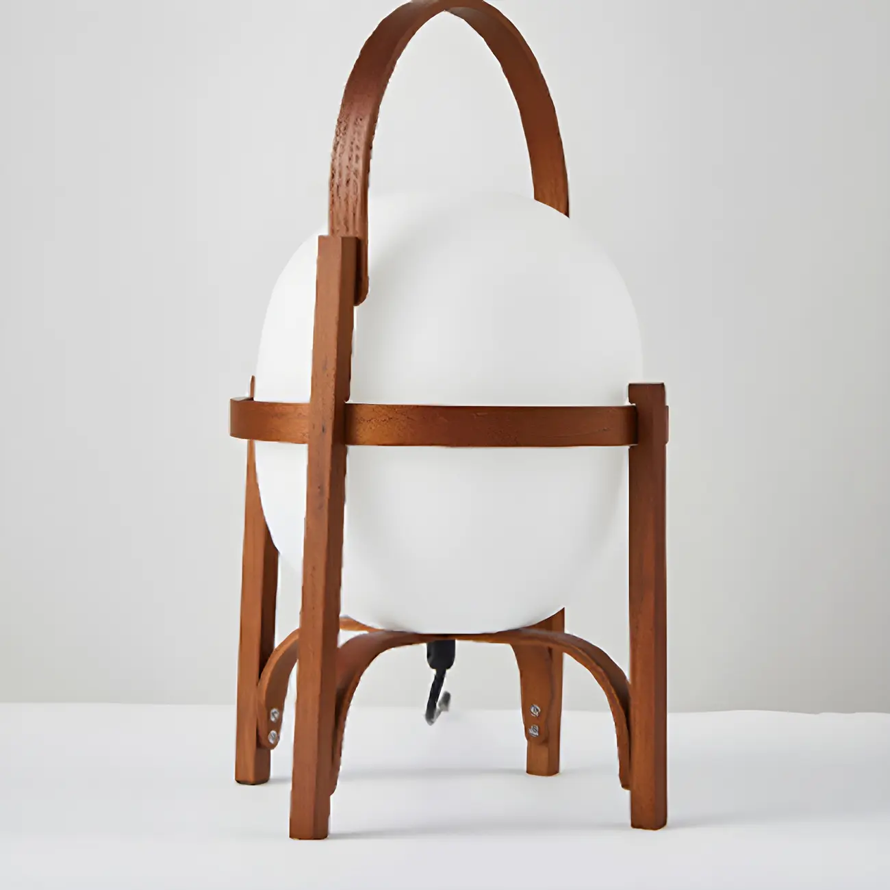 Geometric Plug In Wood Frame LED Table Lamp for Bedroom Image - 11 | homeyfad