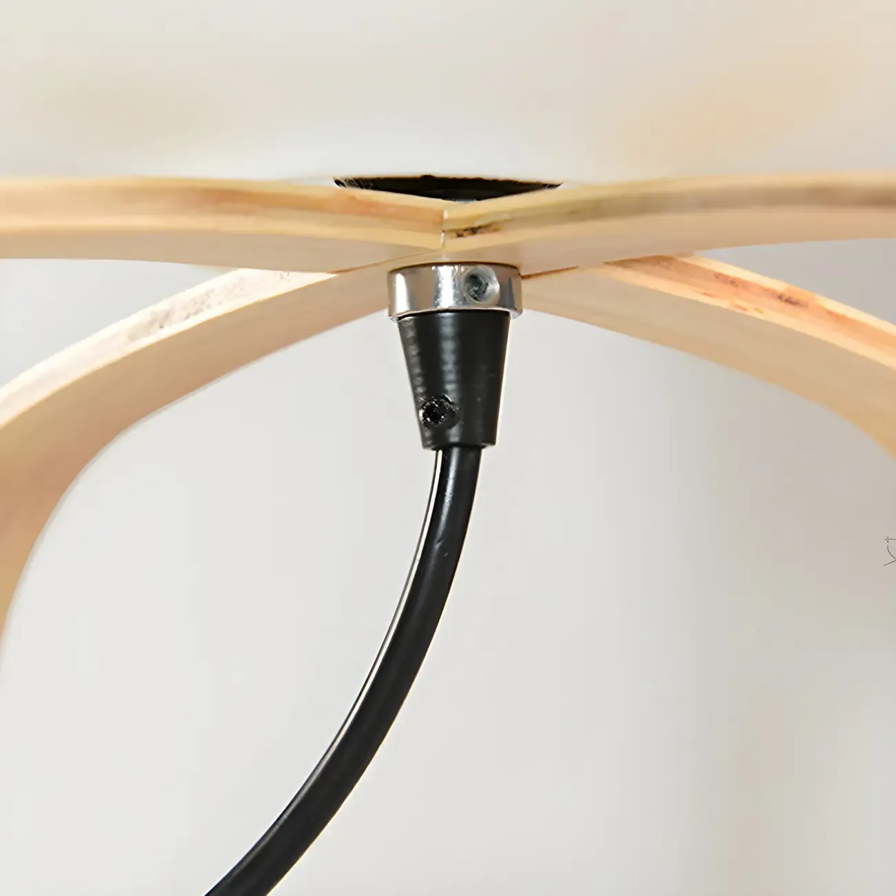 Geometric Plug In Wood Frame LED Table Lamp for Bedroom Image - 12