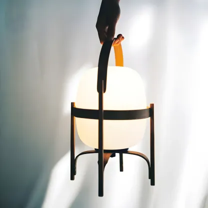 Geometric Plug In Wood Frame LED Table Lamp for Bedroom Image - 15