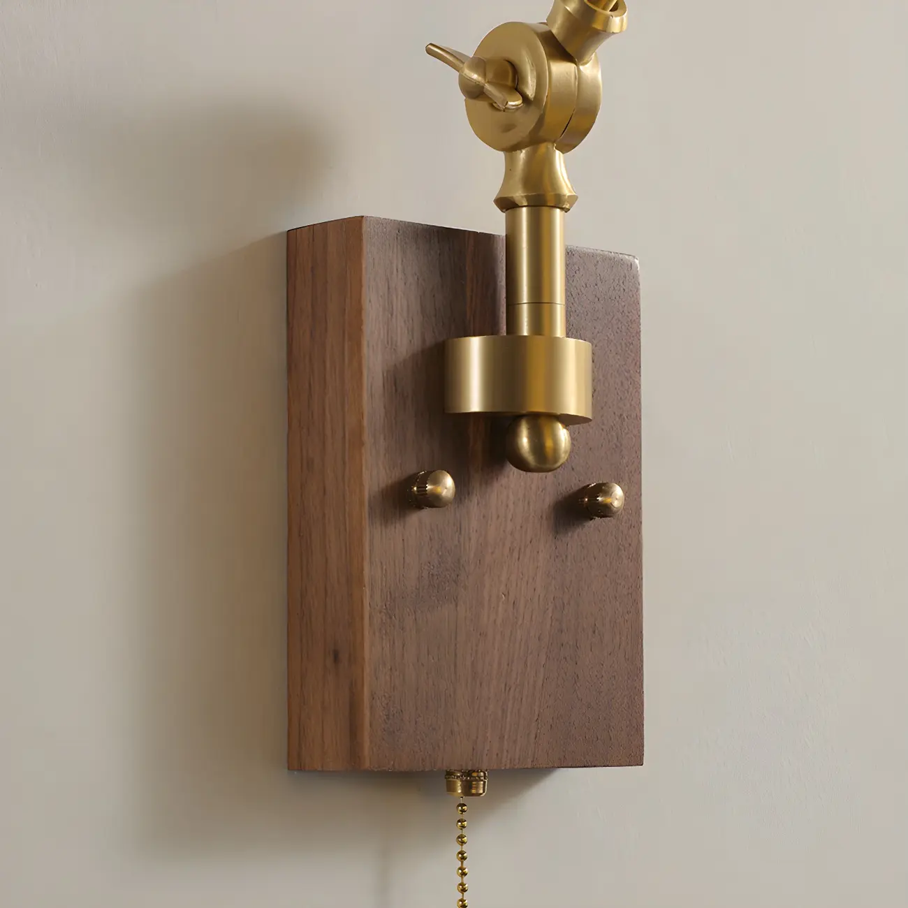 Vintage Gold Swing Arm Wall Light with Pull Chain Switch Image - 16 | homeyfad