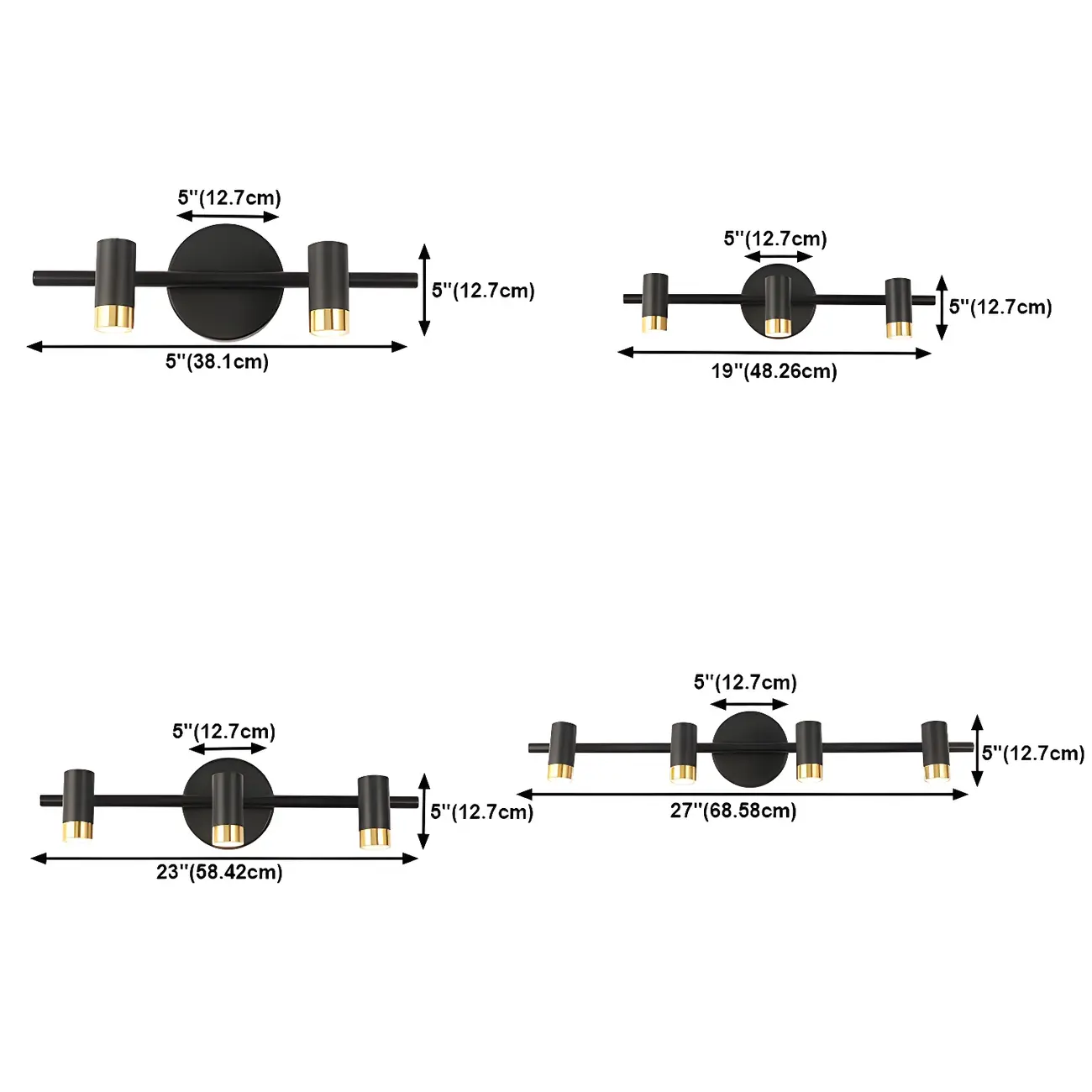 Modern Cylinder Metal Vanity Lamp for Bathroom Lighting | homeyfad