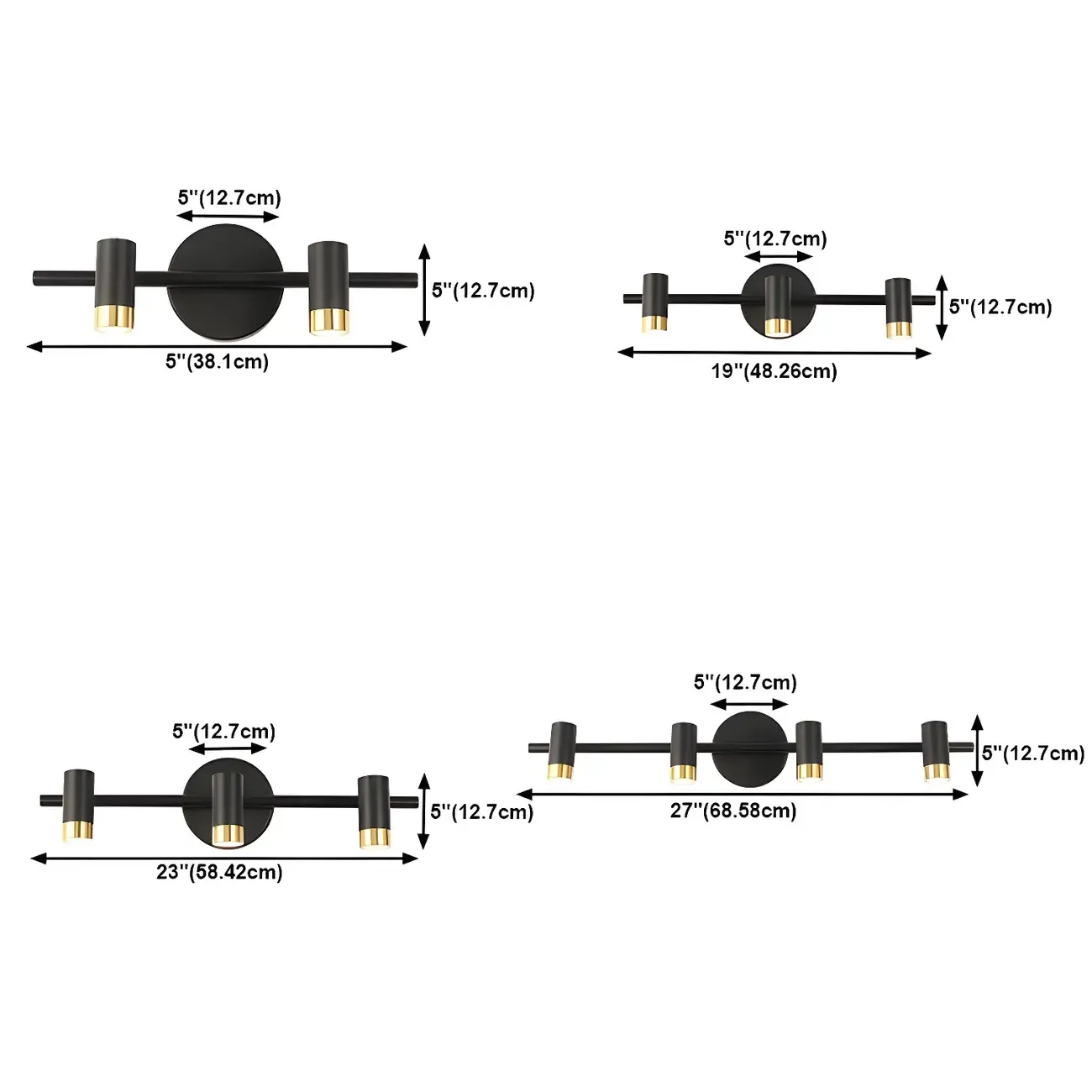 Modern Cylinder Metal Vanity Lamp for Bathroom Lighting