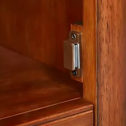 Modern Wood Brown Barrister Bookcase with Glass Doors Image - 8