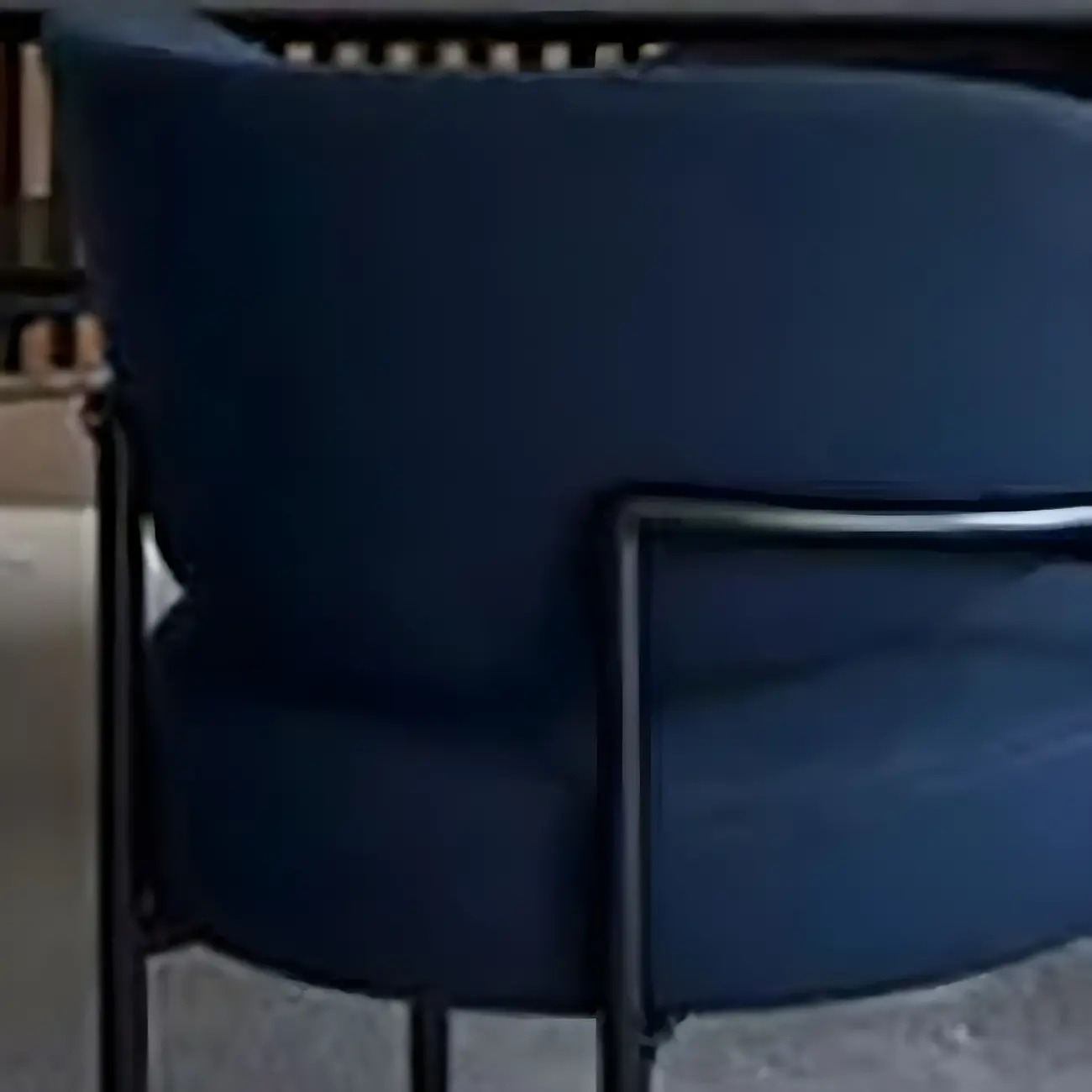 Contemporary Gray Upholstered Dining Chair Metal Frame Image - 7 | homeyfad