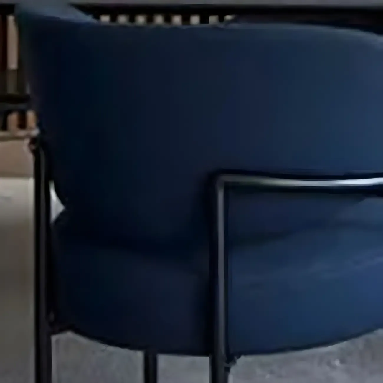 Contemporary Gray Upholstered Dining Chair Metal Frame Image - 7