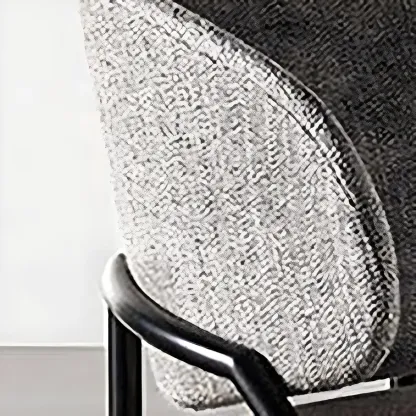 Contemporary Gray Upholstered Dining Chair Metal Frame Image - 4