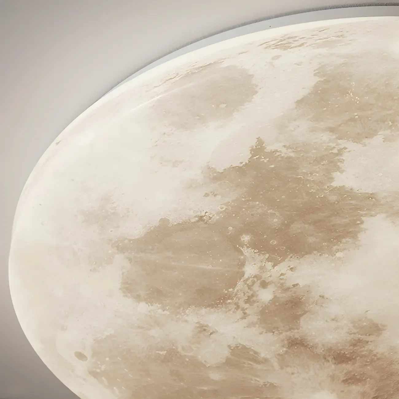 Modern Moon Design Dimmable LED Flush Mount Ceiling Light Image - 4