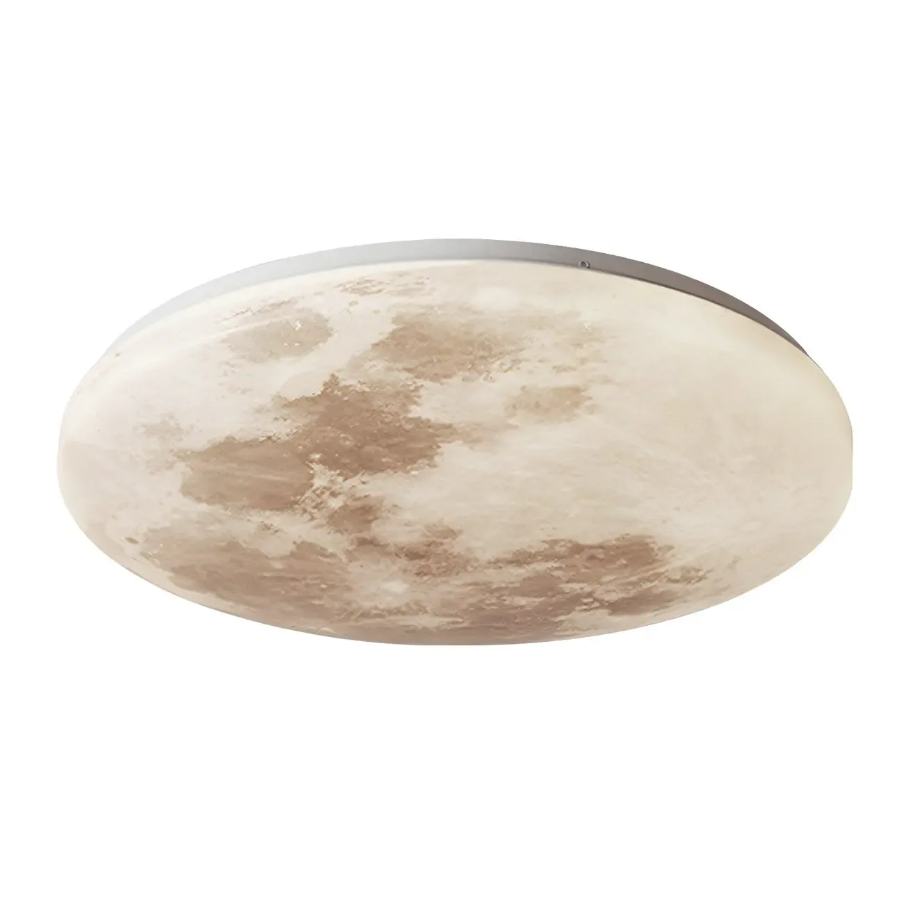 Modern Moon Design Dimmable LED Flush Mount Ceiling Light Image - 5