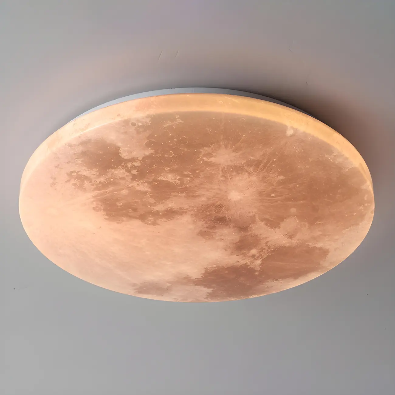 Modern Moon Design Dimmable LED Flush Mount Ceiling Light Image - 6 | homeyfad
