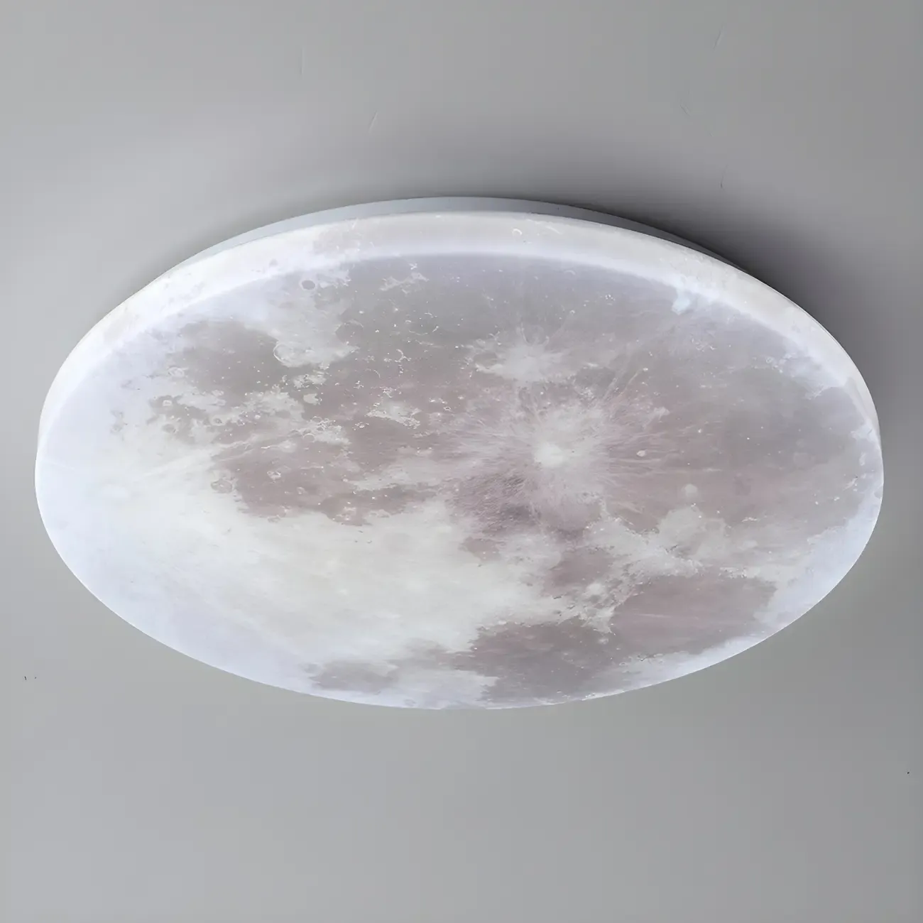 Modern Moon Design Dimmable LED Flush Mount Ceiling Light Image - 7