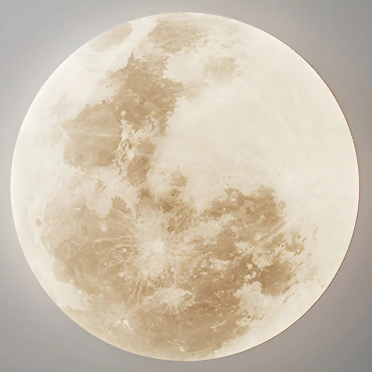 Modern Moon Design Dimmable LED Flush Mount Ceiling Light Image - 9 | homeyfad