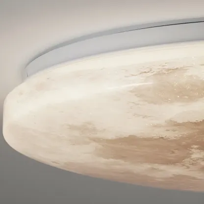 Modern Moon Design Dimmable LED Flush Mount Ceiling Light Image - 10
