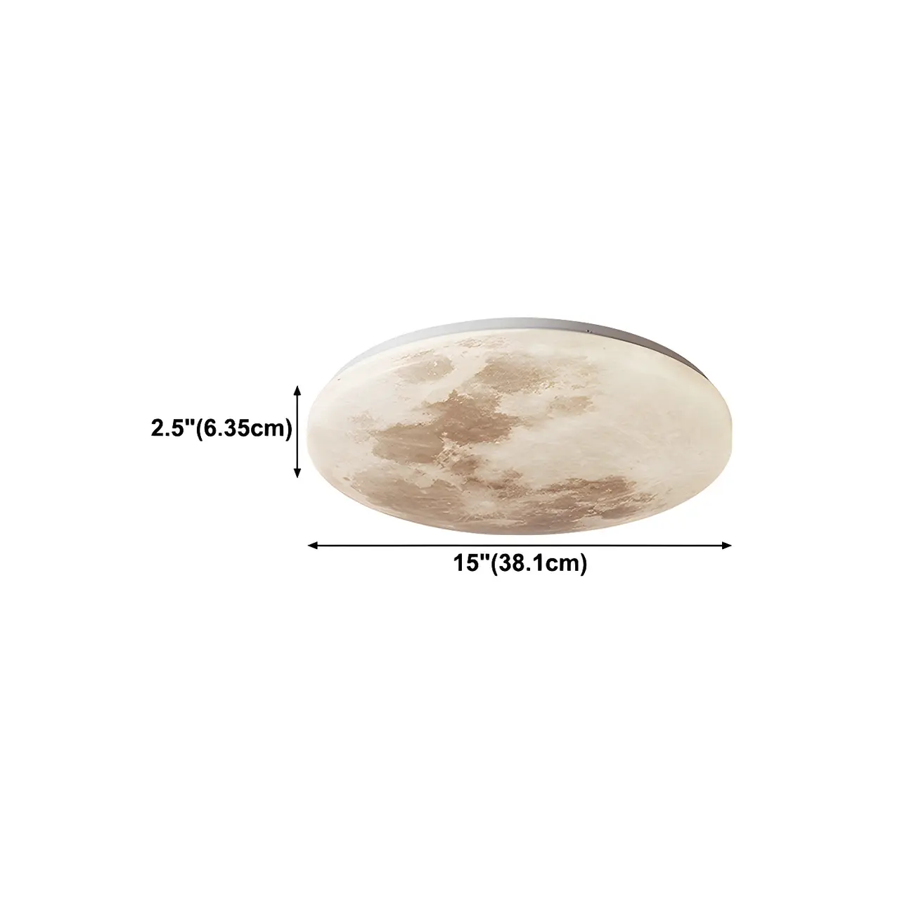 Modern Moon Design Dimmable LED Flush Mount Ceiling Light Image - 14 | homeyfad