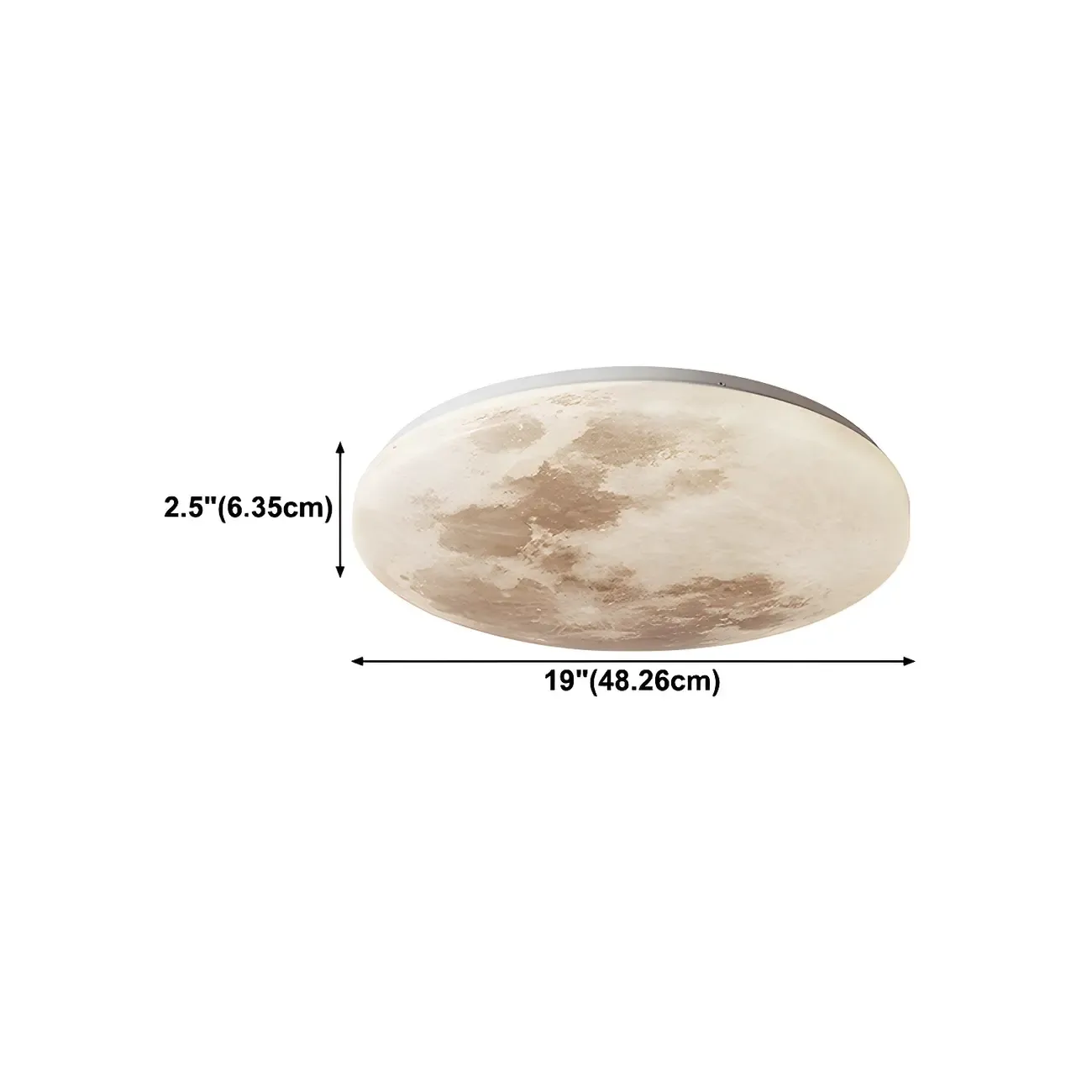 Modern Moon Design Dimmable LED Flush Mount Ceiling Light Image - 15