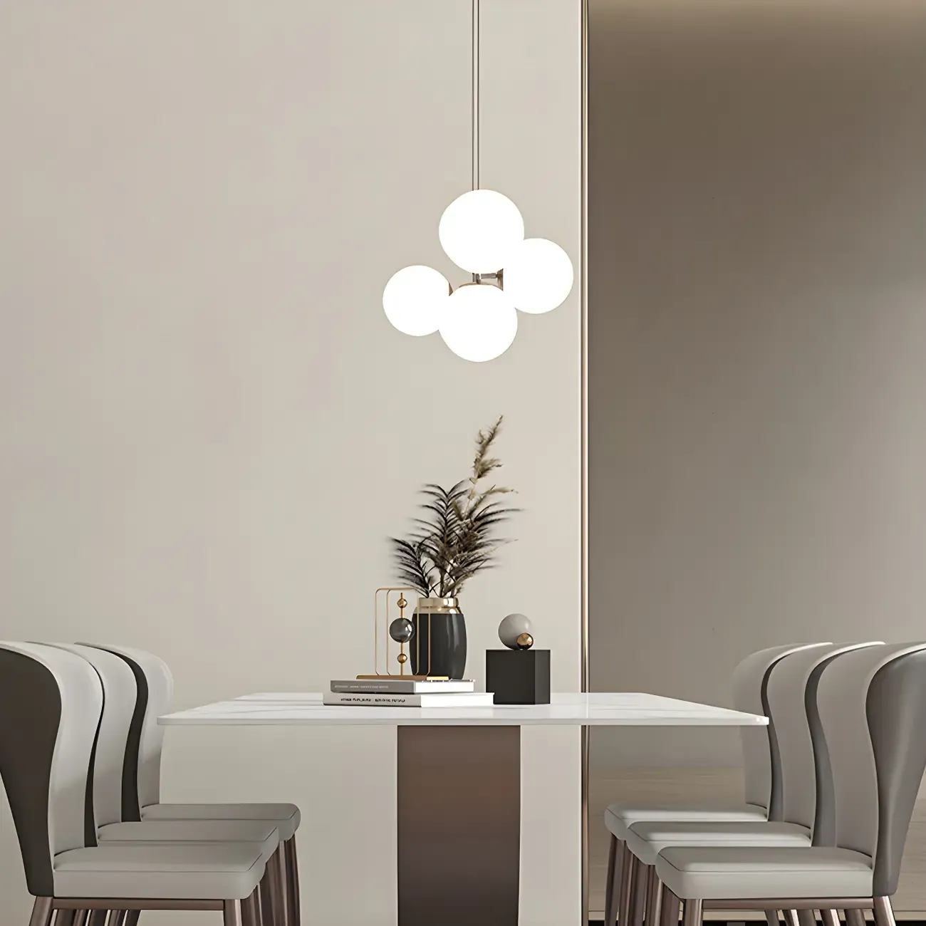 Dining Area Sputnik Glass Globe Pendant Light Image - 4