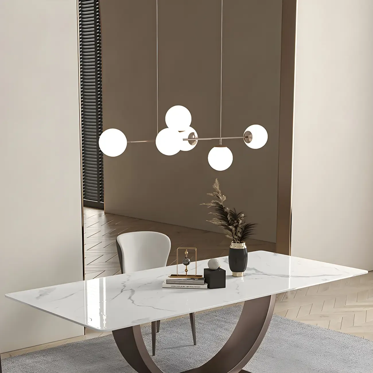 Dining Area Sputnik Glass Globe Pendant Light Image - 6