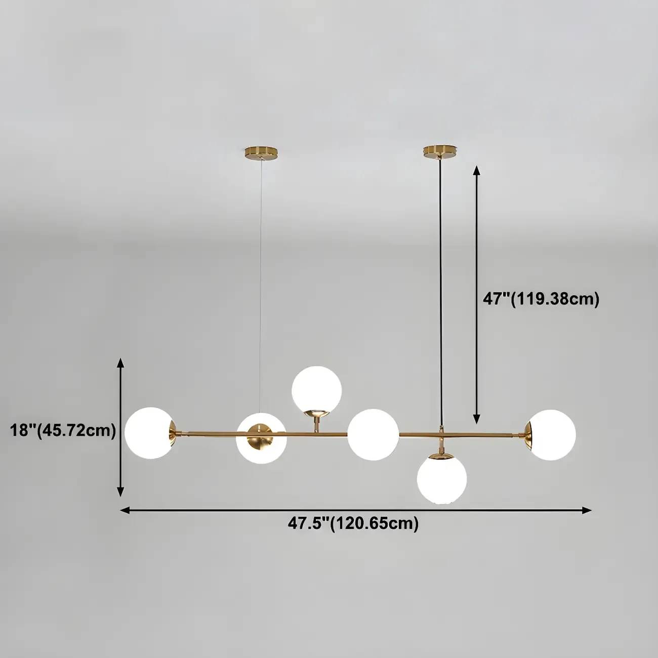 Dining Area Sputnik Glass Globe Pendant Light Image - 8